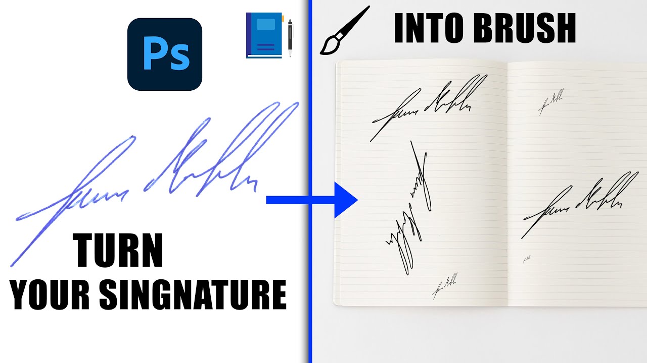 TURN YOUR SIGNATURE INTO BRUSH IN PHOTOSHOP | PHOTOSHOP TUTORIAL