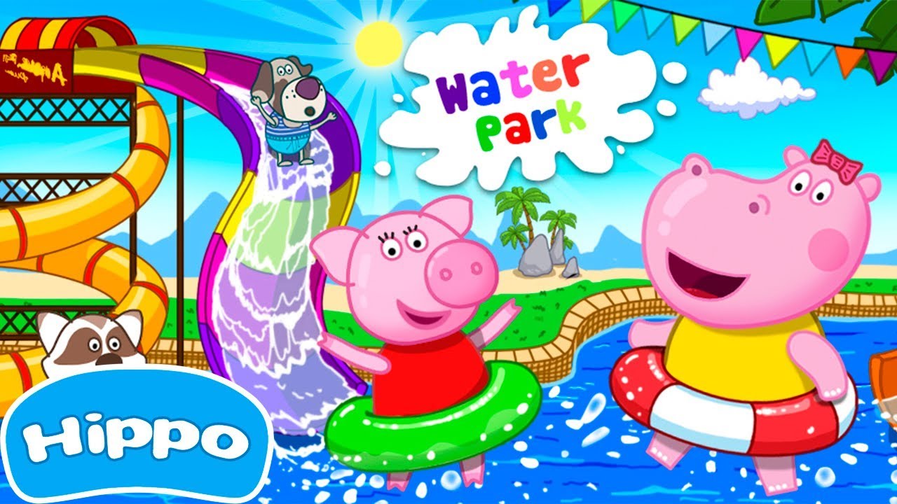 Hippo 🌼 Parco Acquatico 🌼 Fun Water Slides 🌼 Gioco del fumetto per i bambini