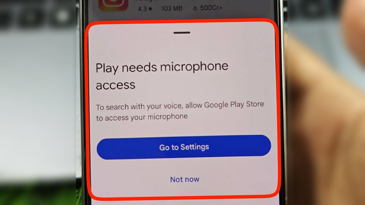 Play needs Microphone access Problem Solve
