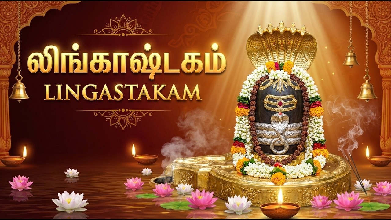 Lingashtakam Full In Tamil With Lyrics | Powerful Sivan Bhakti Padalgal | Shiva Tamil Bhakti Songs