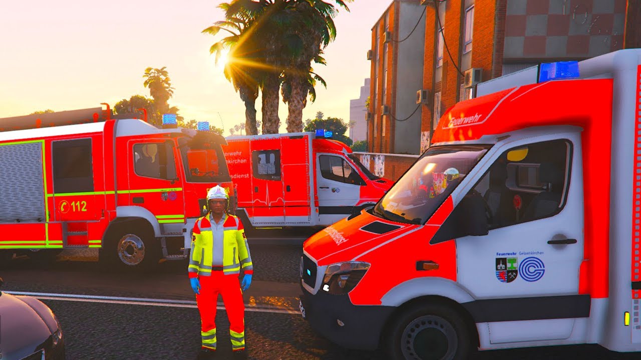 [Teil1] NEF beim Einsatz MANV Bus umgekippt ⚡ Part 35 ⚡ Gelsenkirchen GTA RP Server