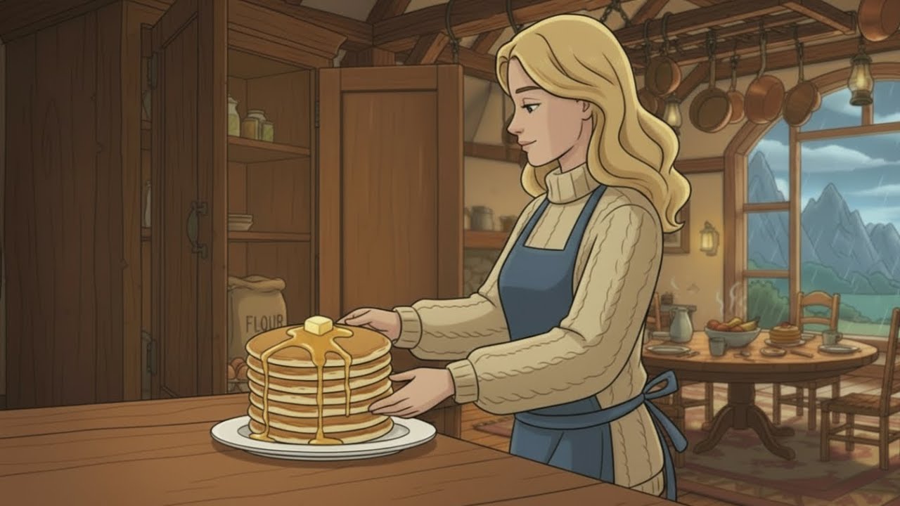 Calm Lonely Cabin in the Woods 🌲 Mother Cooking ASMR | Cozy Anime Ghibli Style Relaxation