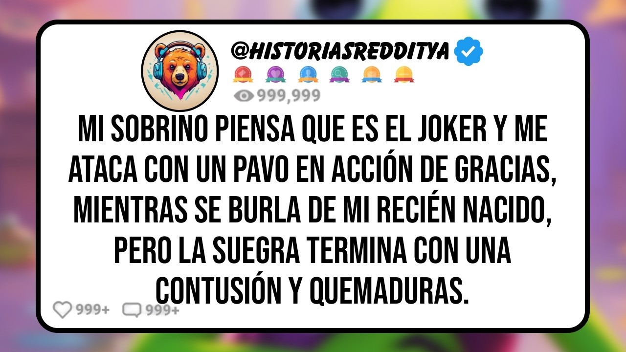 Mi SOBRINO Piensa que es el Joker y me Ataca con un Pavo en Acción de Gracias, Mientras se Burla...