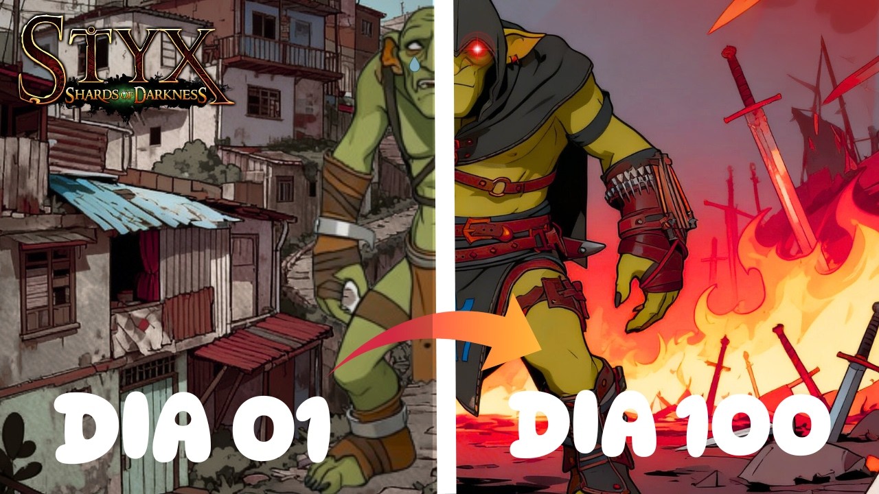 SOBREVIVI 100 DIAS como um Goblin MERCENÁRIO em Styx - shards of darkness!!