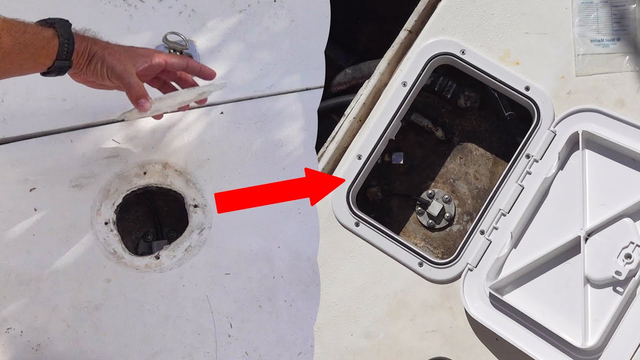 installing a floor hatch on a boat