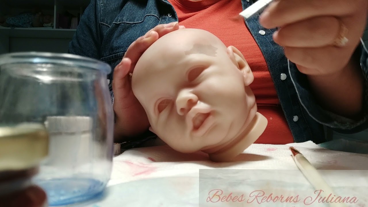 Como Pintar un Bebe Reborn #11( lavado phetalo y zonas frías )
