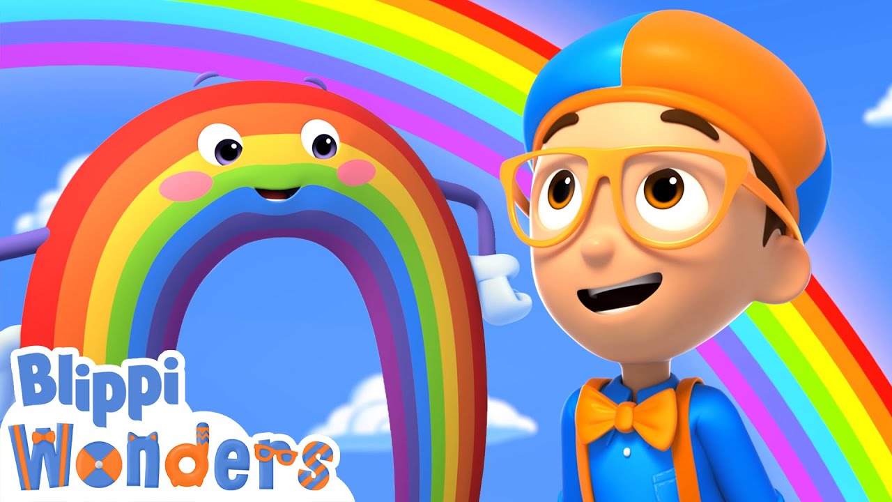 Blippi Wonders - Blippi Learns Rainbow Colors! | Blippi Animated Series | Cartoons For Kids