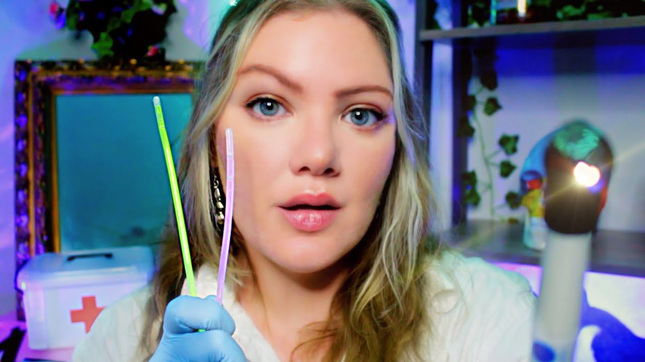 ASMR TMI Doctor Medical Exam, Otoscope, Ear Cleaning, Eyes, Orbital Exam