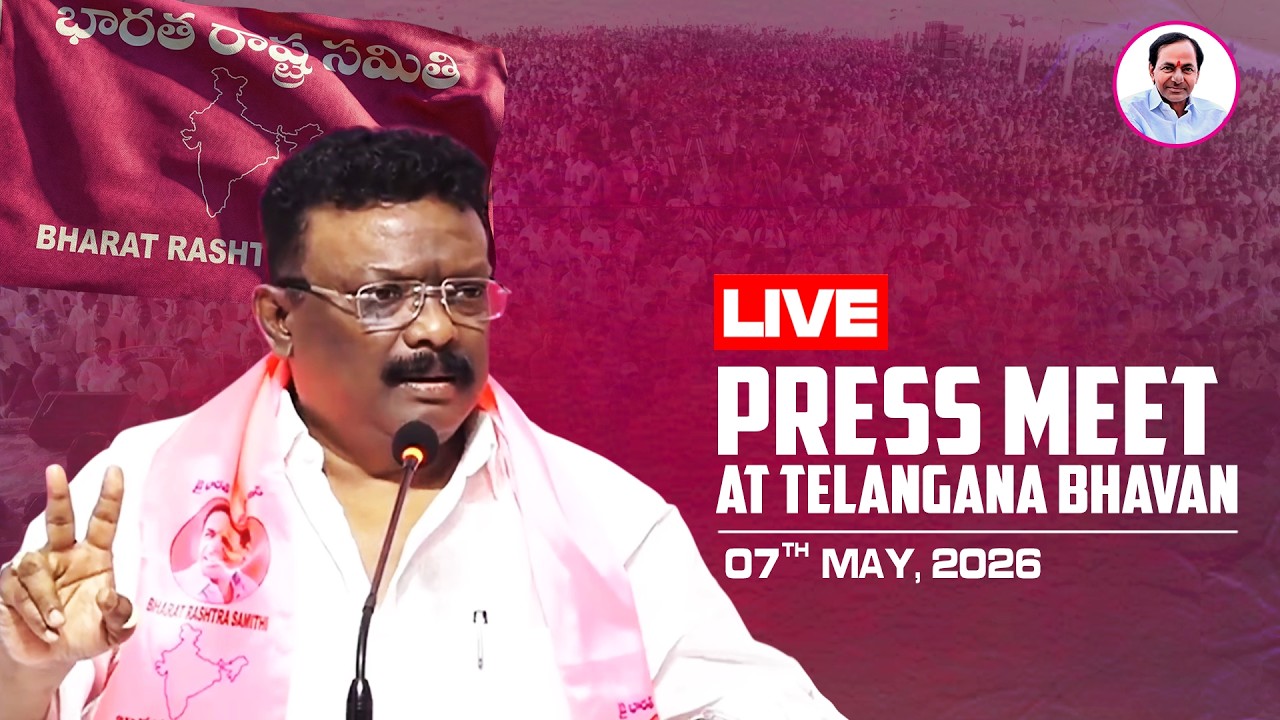 LIVE: BRS Leaders press meet at Telangana Bhavan