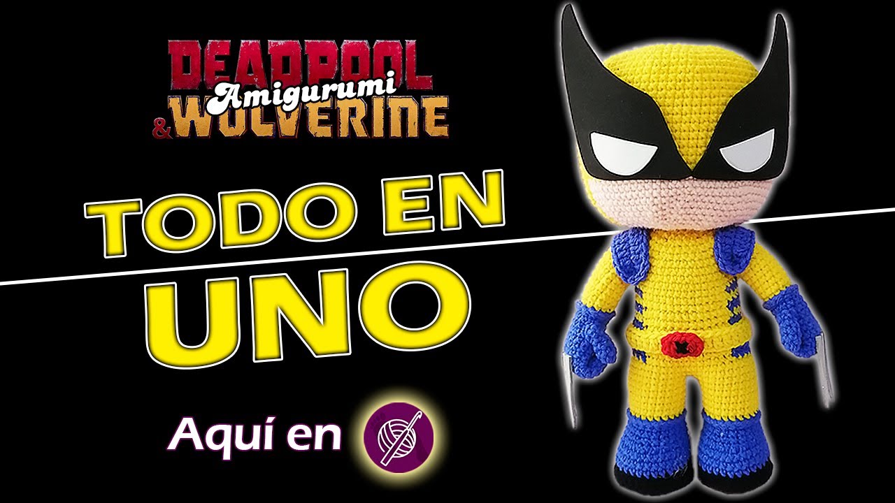 🟡⚫WOLVERINE AMIGURUMI🧶 a Crochet PASO A PASO | Colección PERSONAJES del MCU