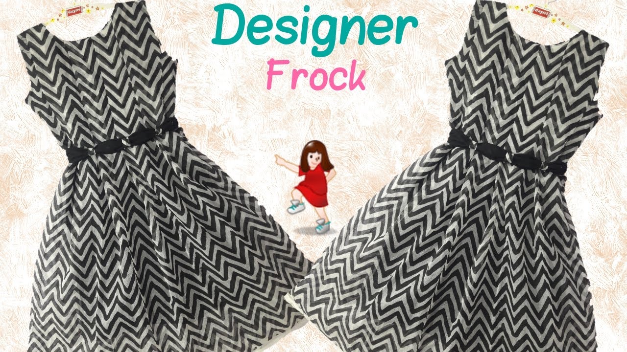 Very easy and New design 2018 frock for younger Girl // cutting and stitching full tutorial