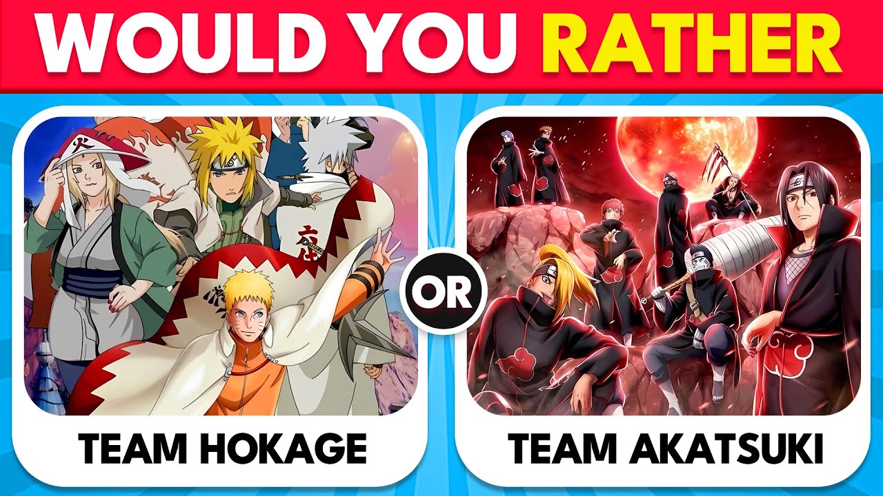 Would You Rather: Naruto edition🦊🍜 | Ultimate Naruto Anime Quiz