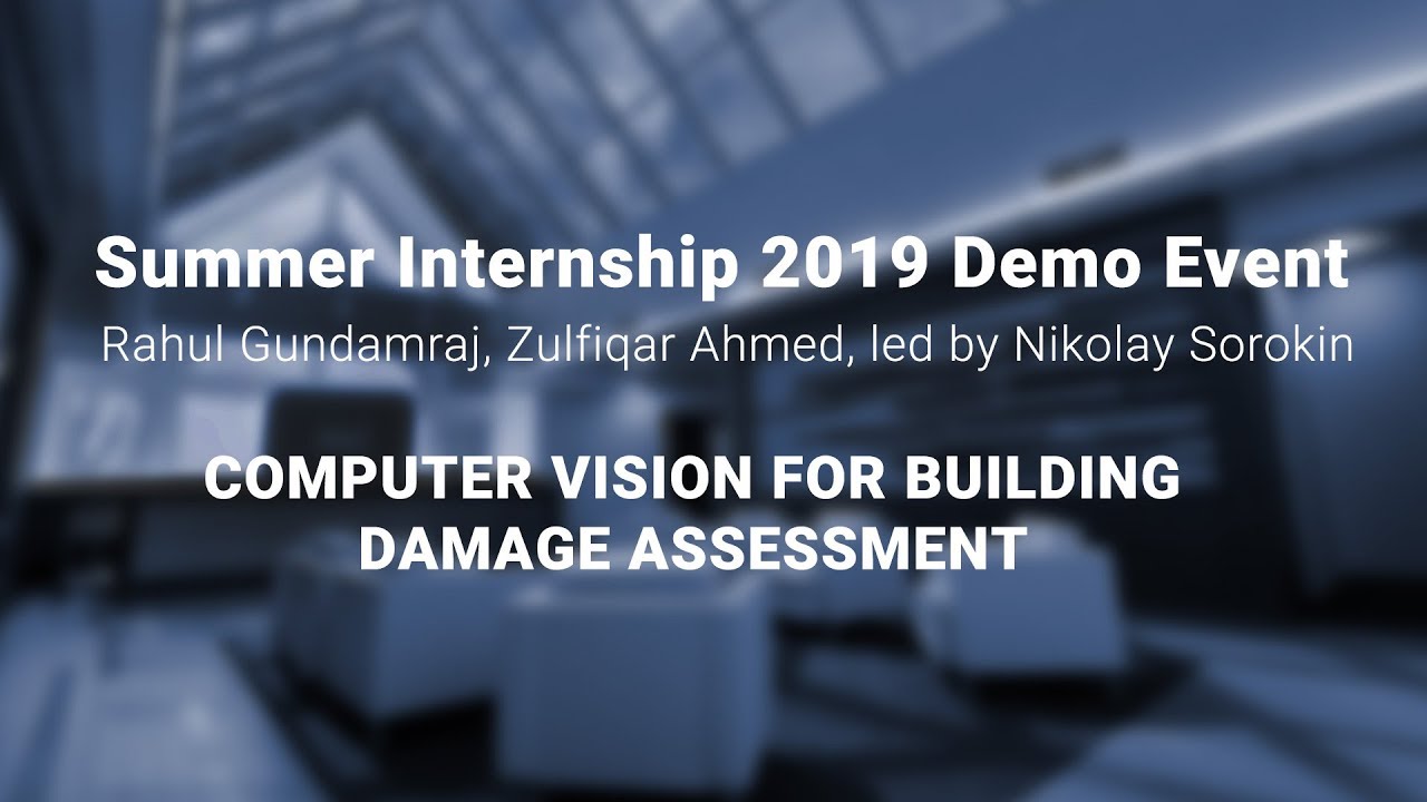 REI Systems - 2019 Summer Internship Demo - Computer Vidion for building Damage Assesment