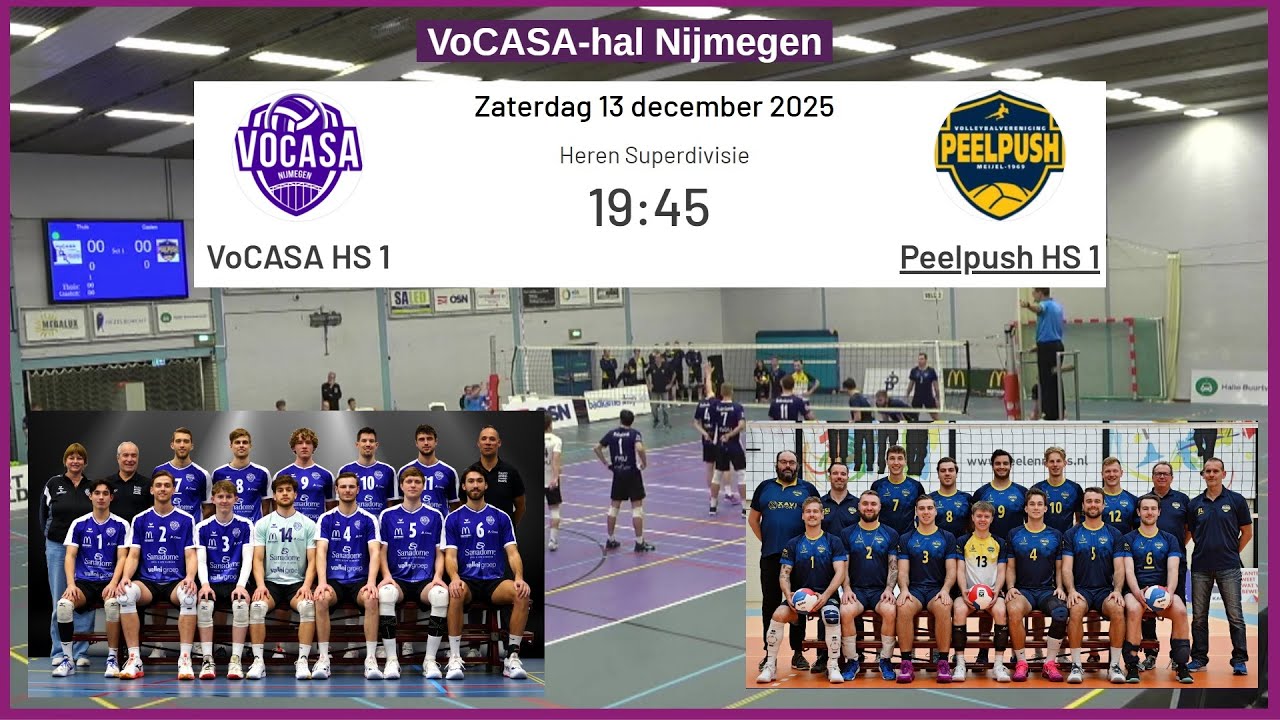 VoCASA HS 1 - Peelpush HS 1 (13 dec 2025, 19.45u) Superdivisie Heren Volleybal