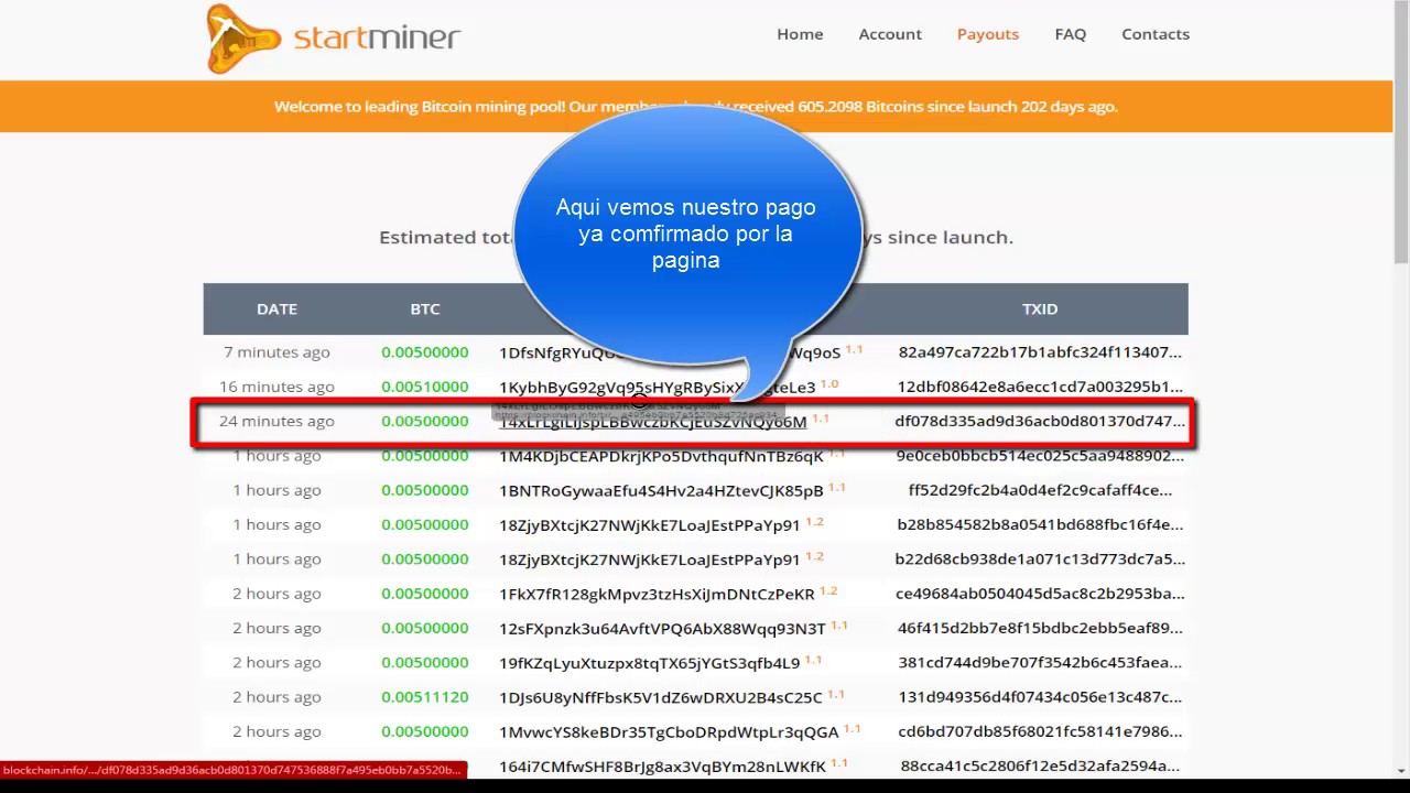 StartMiner Prueba De Pago actualizacion V1.1 07/04/2017