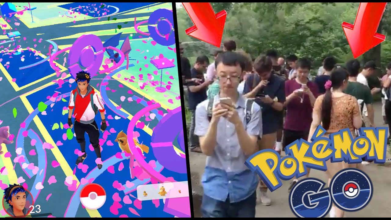 POKEMON GO - LLENAMOS EL PARQUE DE POKECEBOS!!! XDD - NexxuzHD