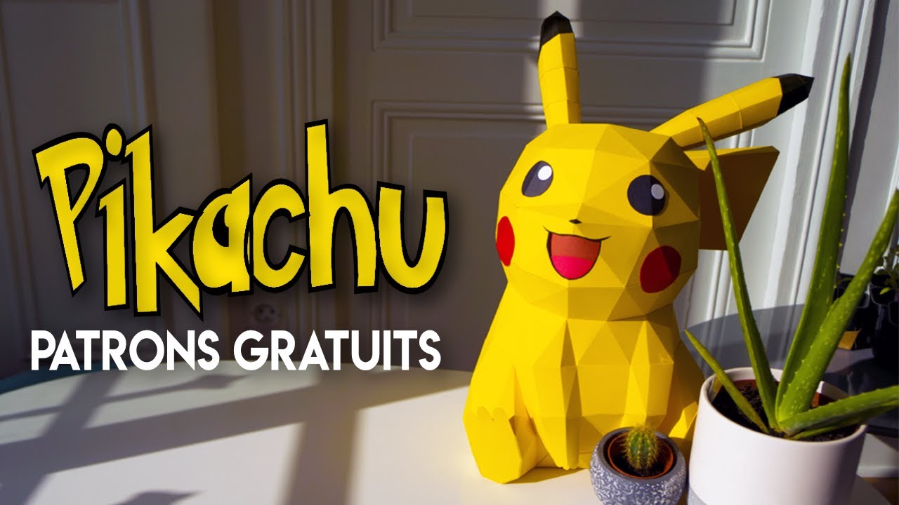 Papercraft POKEMON - Fabrique ton propre Pikachu en papier - Tutoriel - Origami