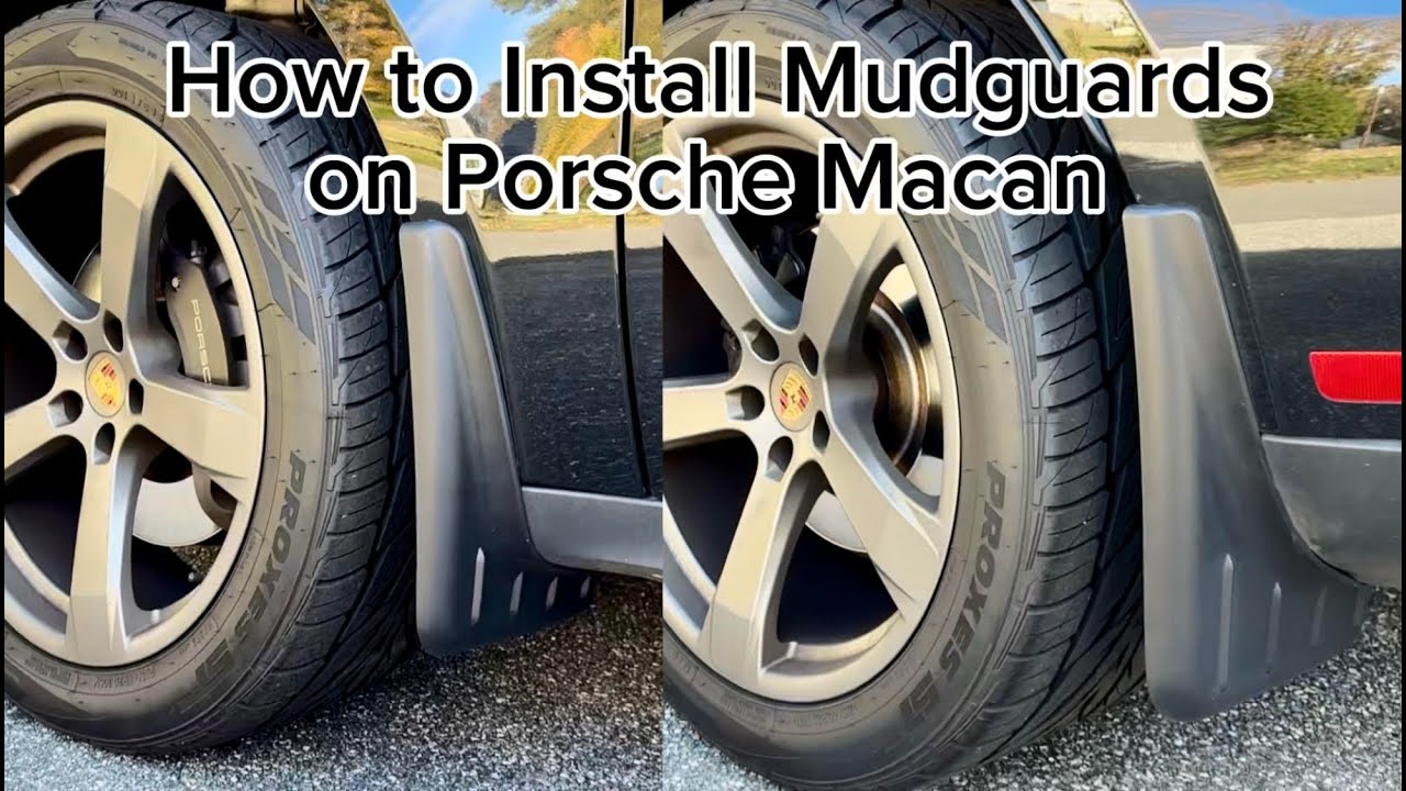 Как установить брызговики на Porsche Macan
