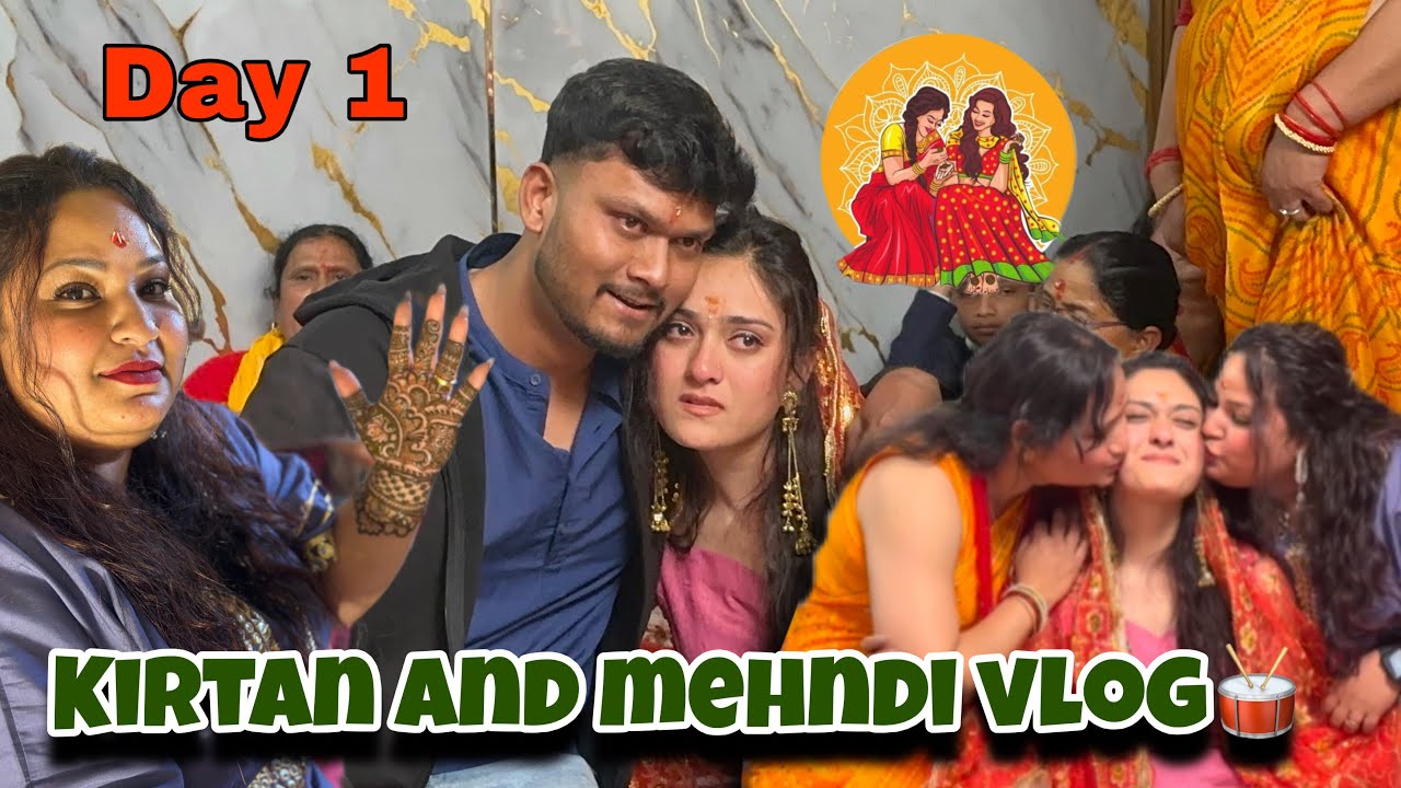 Kirtan and Mehndi fun🥳 | Shadi aala ghar #mehndi #shadi #wedding 