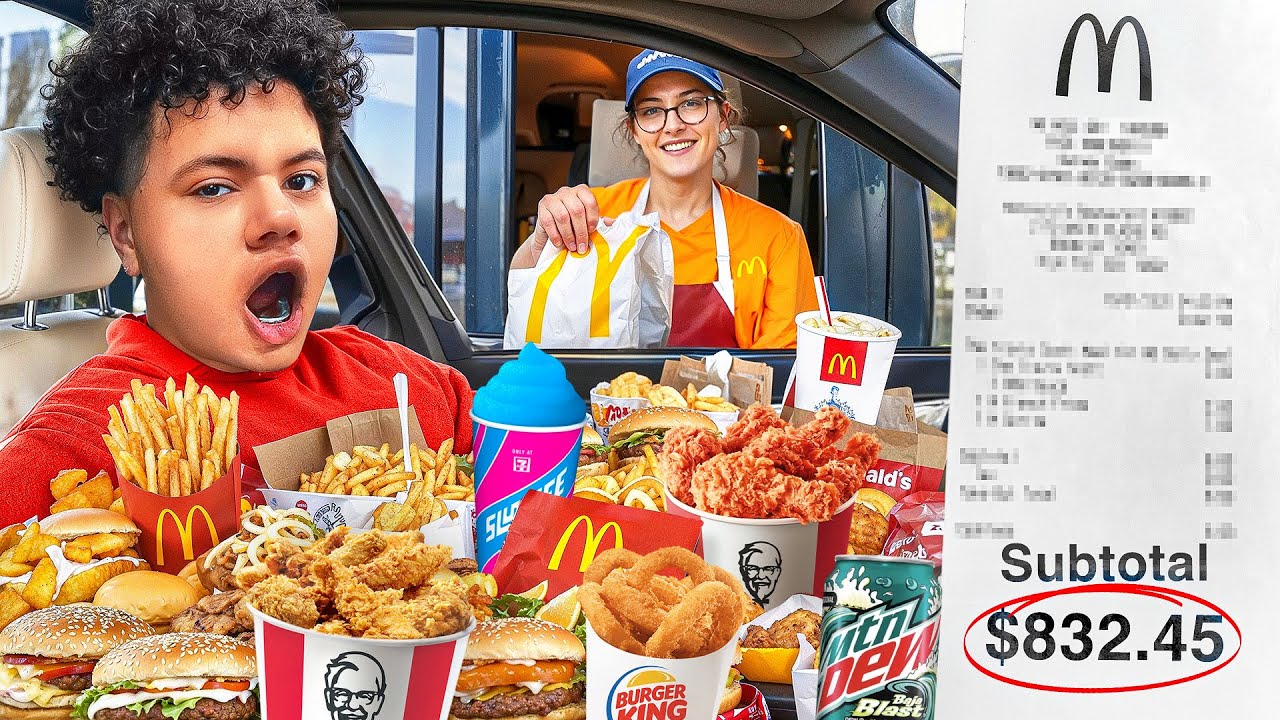 We Let The Person in FRONT of Us DECIDE What We Eat for 24 HOURS!!