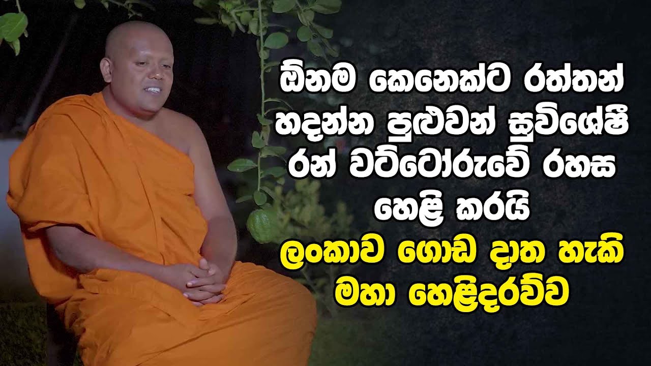 ඕනම කෙනෙක්ට රත්තන් හදන්න පුළුවන් සුවිශේෂී රන් වට්ටෝරුවේ රහස හෙළි කරයි - ලංකාව ගොඩ දාත හැකි හෙළිදරව්ව