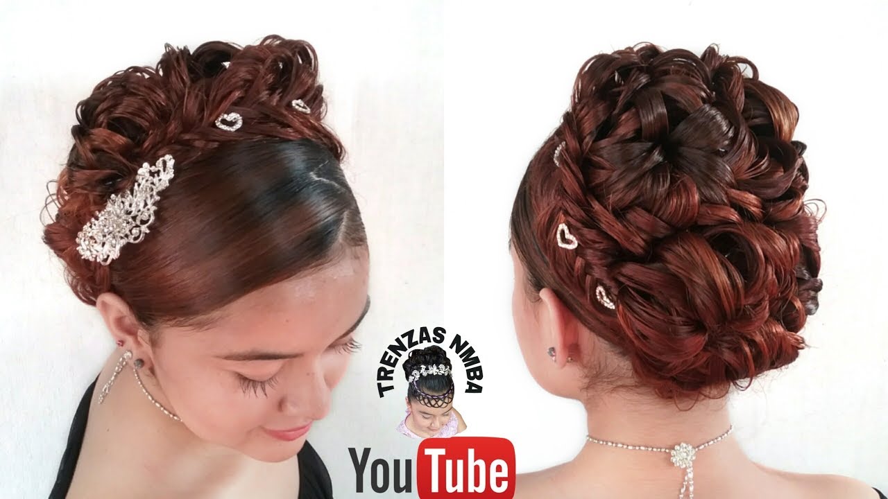 PEINADO ELEGANTE RECOGIDO ALTO|PARA GRADUACIÓN|XV AÑOS O BODAS|TRENZAS NMBA