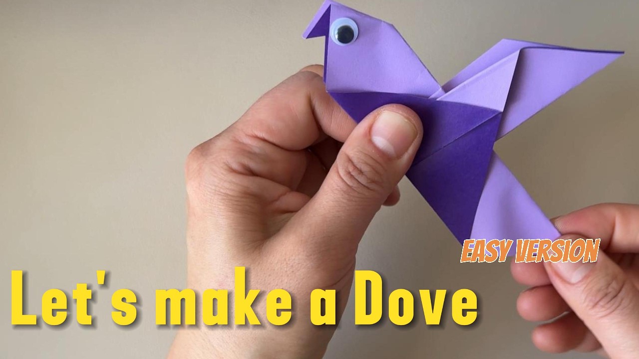 Let's fold a Peaceful Dove 🕊️| Easy Origami for kids | Easy version
