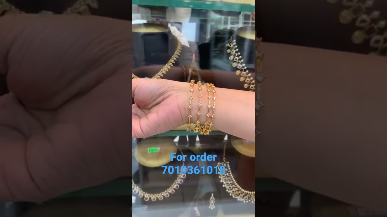 one gram gold cz bangles | premium quality gold polish |1gmgoldjewellery |899rec