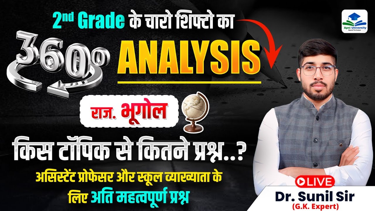 COMPLETE RAJASTHAN GEOGRAPHY | 2ND GRADE EXAM ANALYSIS | RPSC 2ND GRADE PAPER SOLUTION & ANSWER KEY