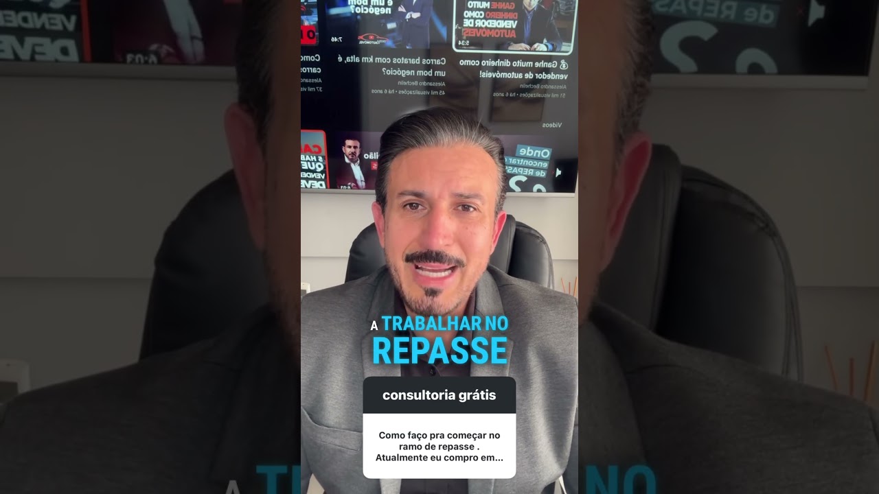 Como come&ccedil;ar no ramo de repasse de carros #alessandrobechelin