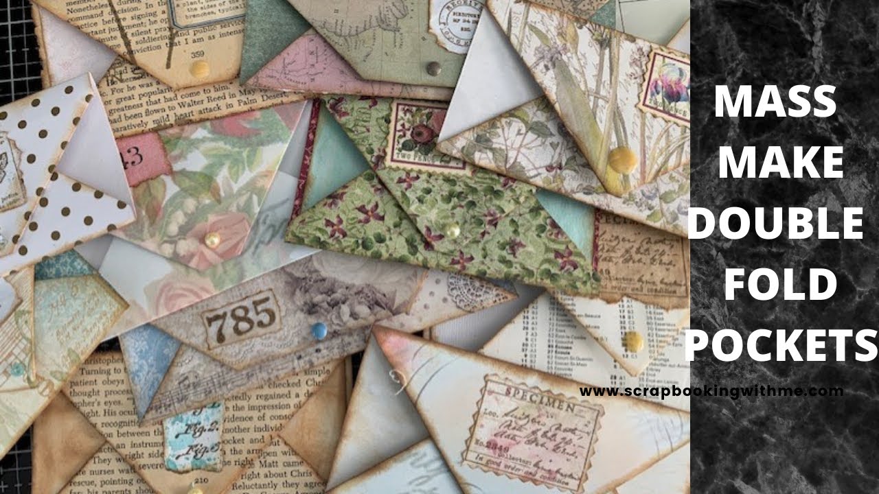 MASS MAKE DOUBLE FOLD JOURNALING SPOT TINY TUCKS ~ USING SCRAPS