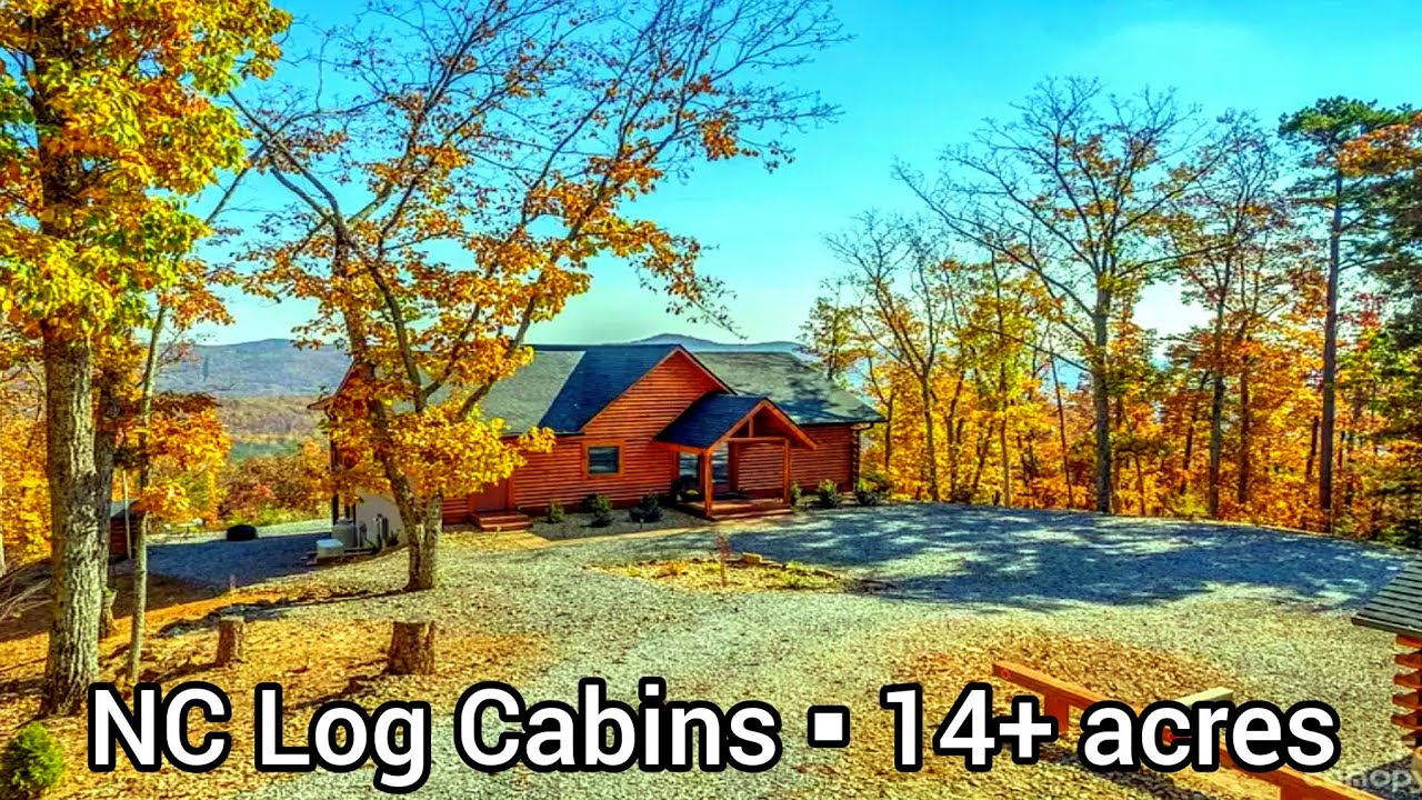 North Carolina Log Cabins For Sale | 3bd | 3ba | 14+ acres | North Carolina Farms For Sale