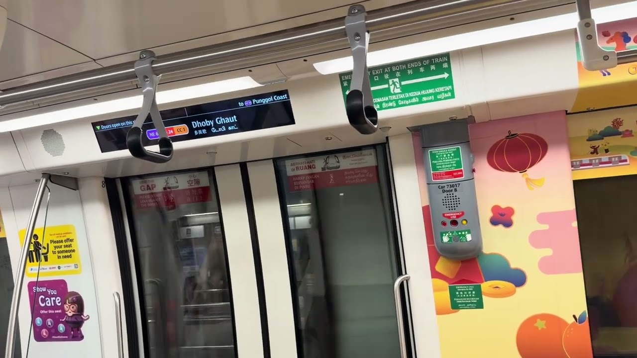 SBS Transit Alstom Metropolis C751A (7017/7018): Chinatown to Little India. 