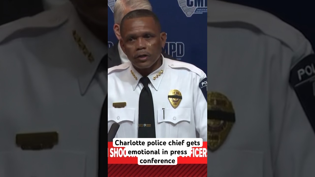 Charlotte police chief gets emotional in press conference