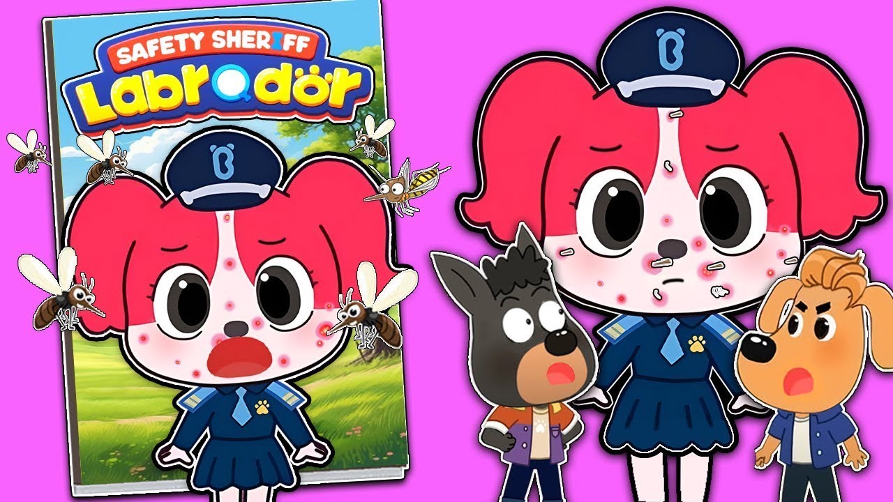 DIY Paper  ❤️ Make a Labrador Sheriff Quiet Book / Sheriff Papillon Treat Acne