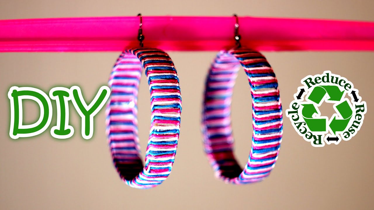 DIY Earrings Out Of A Recycled Plastic Bottle