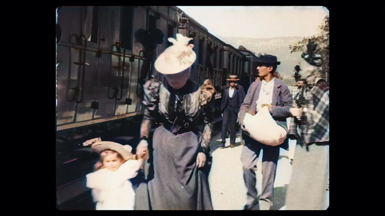 1896 - Train Arriving at La Ciotat Station, France {Colorized, 4K}
