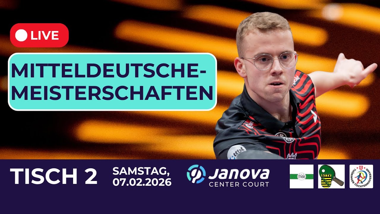 TISCHTENNIS – Mitteldeutsche Meisterschaften 25/26– Tag 1 | Tisch 2
