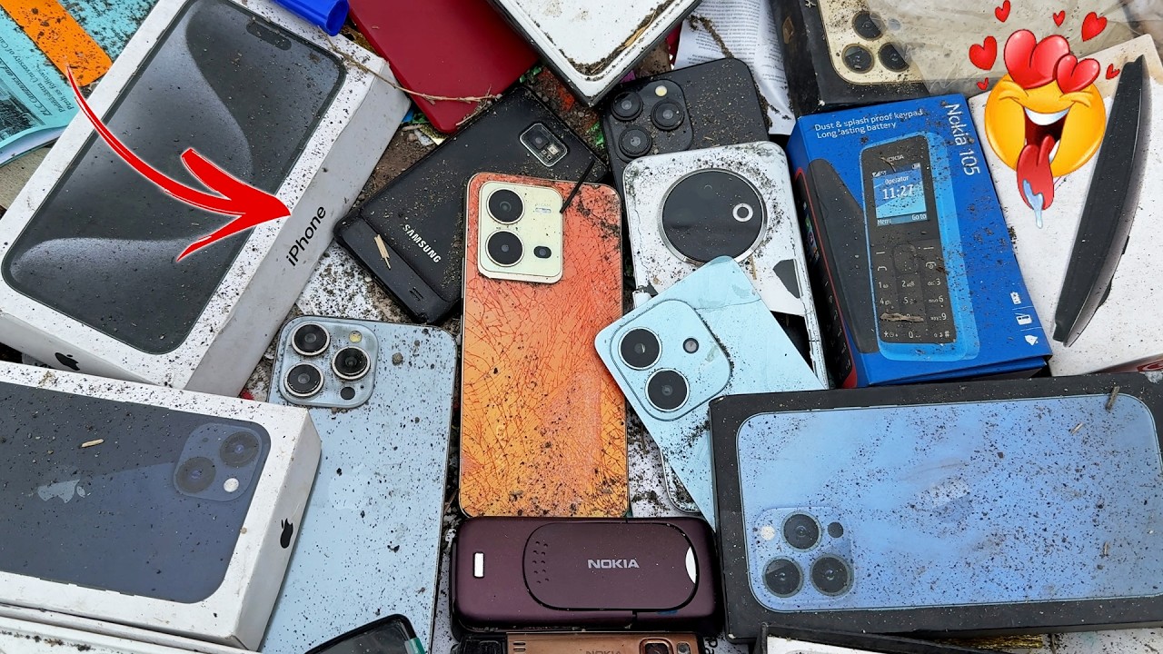 😍Crazy Day!!🤑 Found Many Abandoned Phones Garbage | Restoration VIVO V25 Cracked
