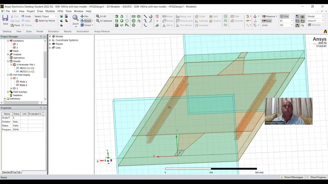 Design and 3D Modeling of Substrate Integrated Wave Guide (SIW) Filters.