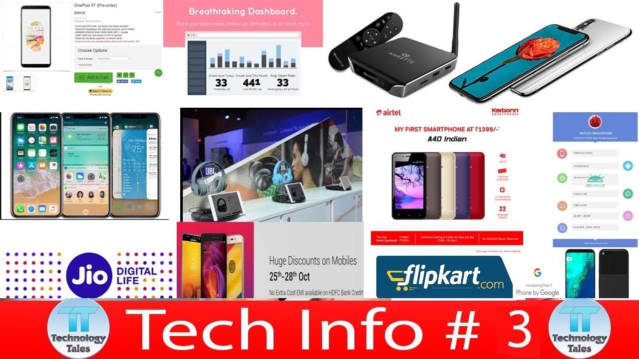 Tech Info #3 |Technology Tales | Gmail Extension | Nokia 8 | Airtel Phone | Apple Pay | Jio Plan |
