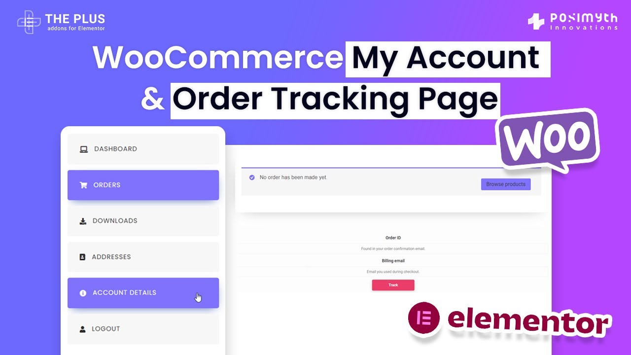 How to Customize WooCommerce My Account Page and Order Track Page in Elementor