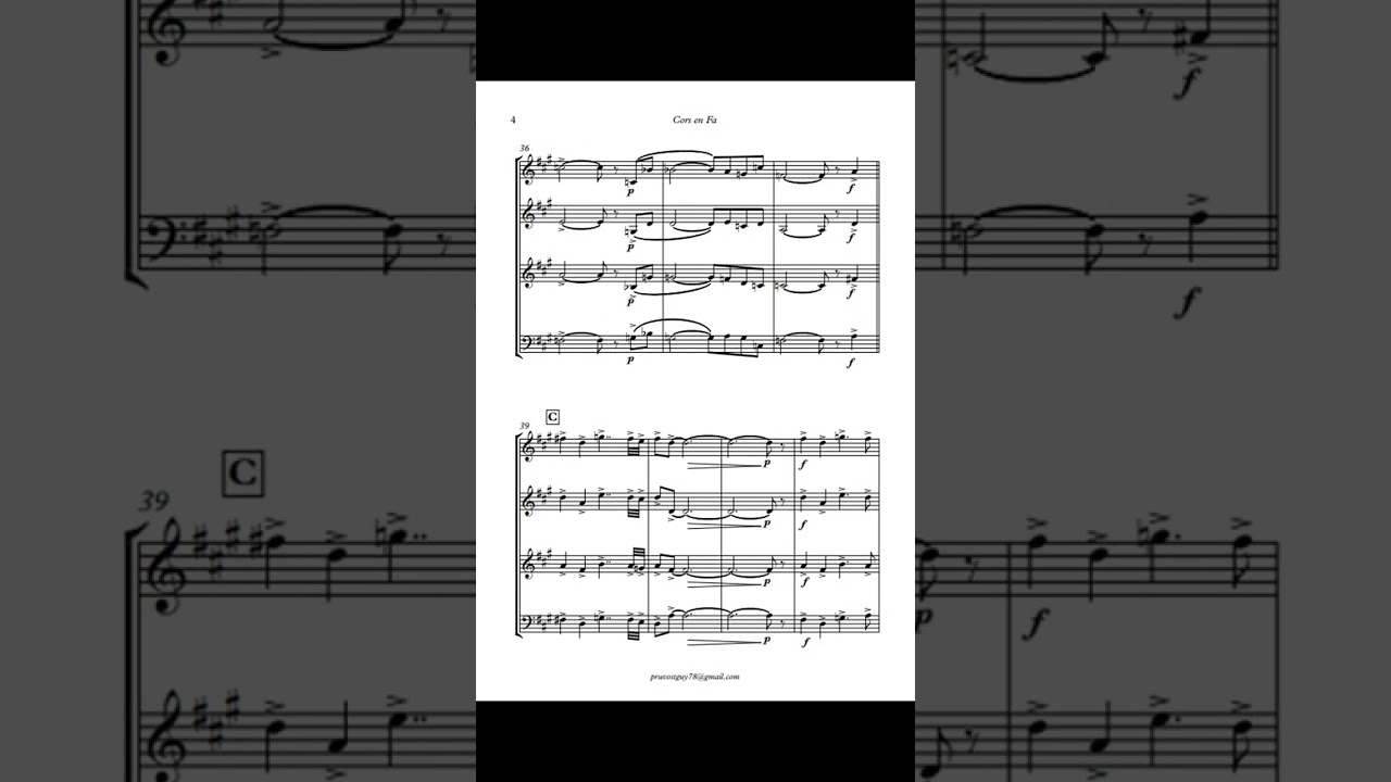 Final de Rêveries, tryptique pour quatuor de cors et orchestre (French Horn and orchestra).