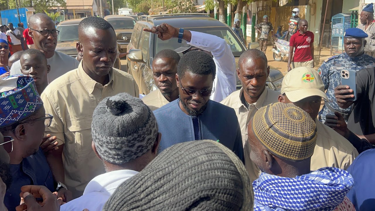 Arriver du pr&eacute;sident de la r&eacute;publique &agrave; Ndiaganiao bassirou diomaye faye