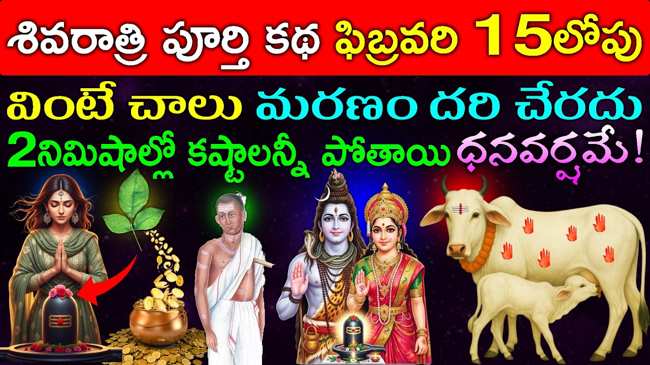 శివరాత్రి పూర్తి కథ ఫిబ్రవరి 15లోపు  వింటే చాలు మరణం దరి చేరదు 2నిమిషాల్లో కష్టాలన్నీ పోతాయి!