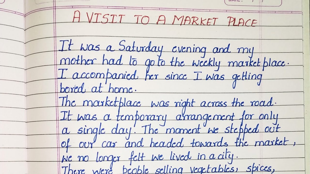 Essay on A Visit to a Market place