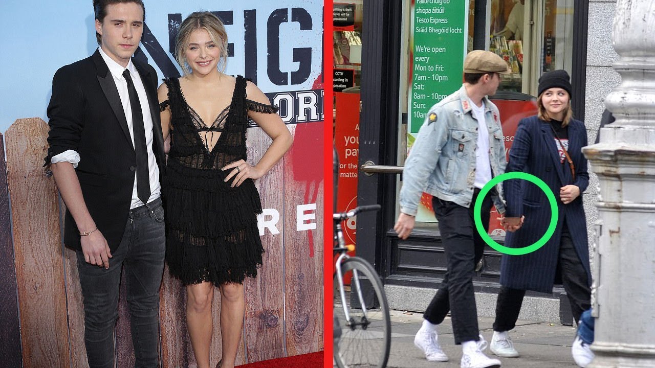 Brooklyn Beckham and Chlo&euml; Moretz looked really fond of when they got out of their hands in Dublin
