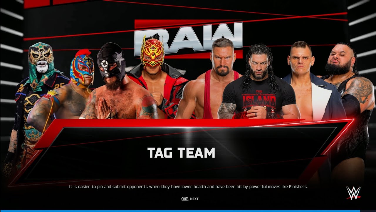 Team Mask Punk Vs Reigns, Gunther, Bron & Bronson - Tag Team Elimination Match | WWE 2K25 