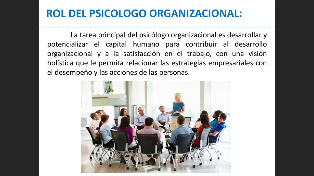 EL ROL DEL PSICÓLOGO ORGANIZACIONAL