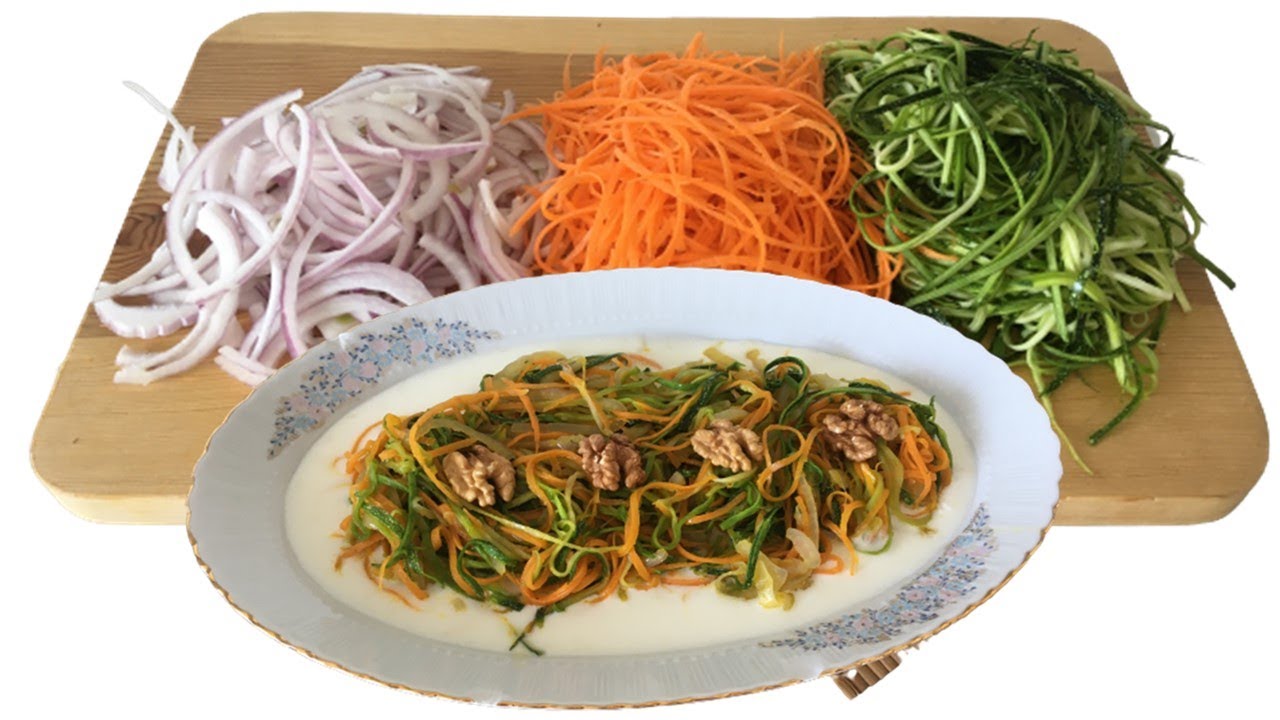 JÜLYEN KESİMLE YOĞURTLU KABAK-HAVUÇ SOTE - PUMPKIN-CARROT SAUTET WITH YOGULAND WITH JULIAN CUT